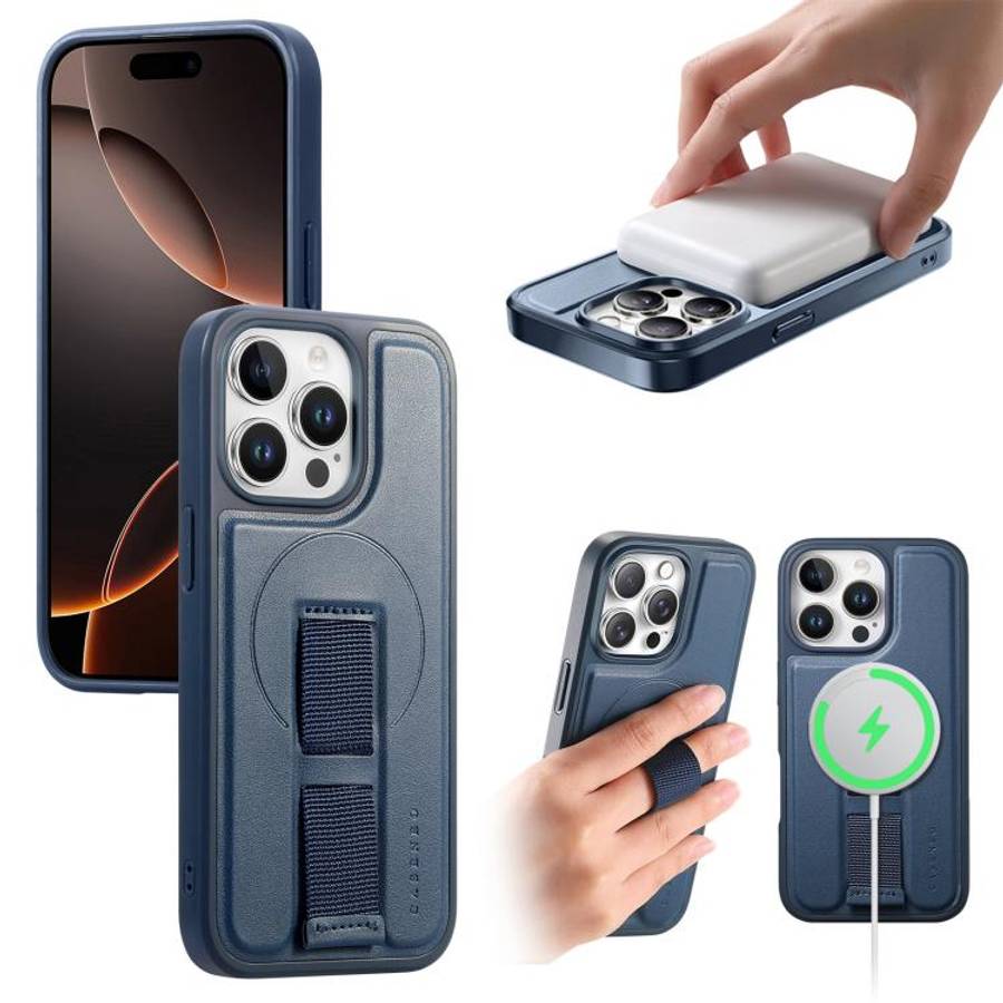 CaseNeo Finger Grip Wristband MagSafe Back Phone Case, For iPhone 16, For iPhone 15 Pro Max, For ...