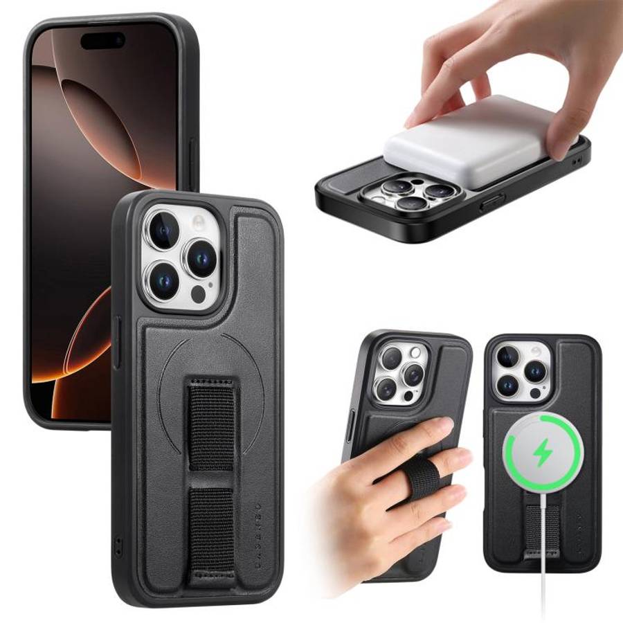 CaseNeo Finger Grip Wristband MagSafe Back Phone Case, For iPhone 16, For iPhone 15 Pro Max, For ...