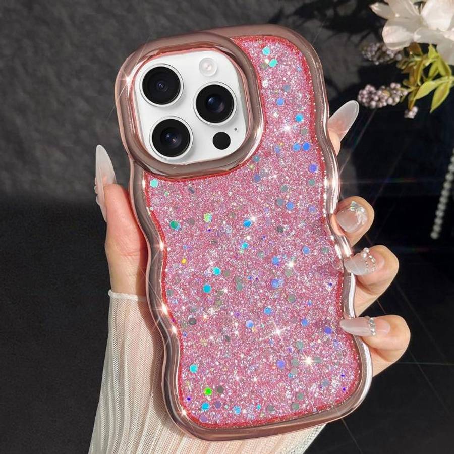 Wave Glitter Sequined Electroplated Phone Case, For iPhone 17 Pro Max, For iPhone 17 Pro, For iPh...