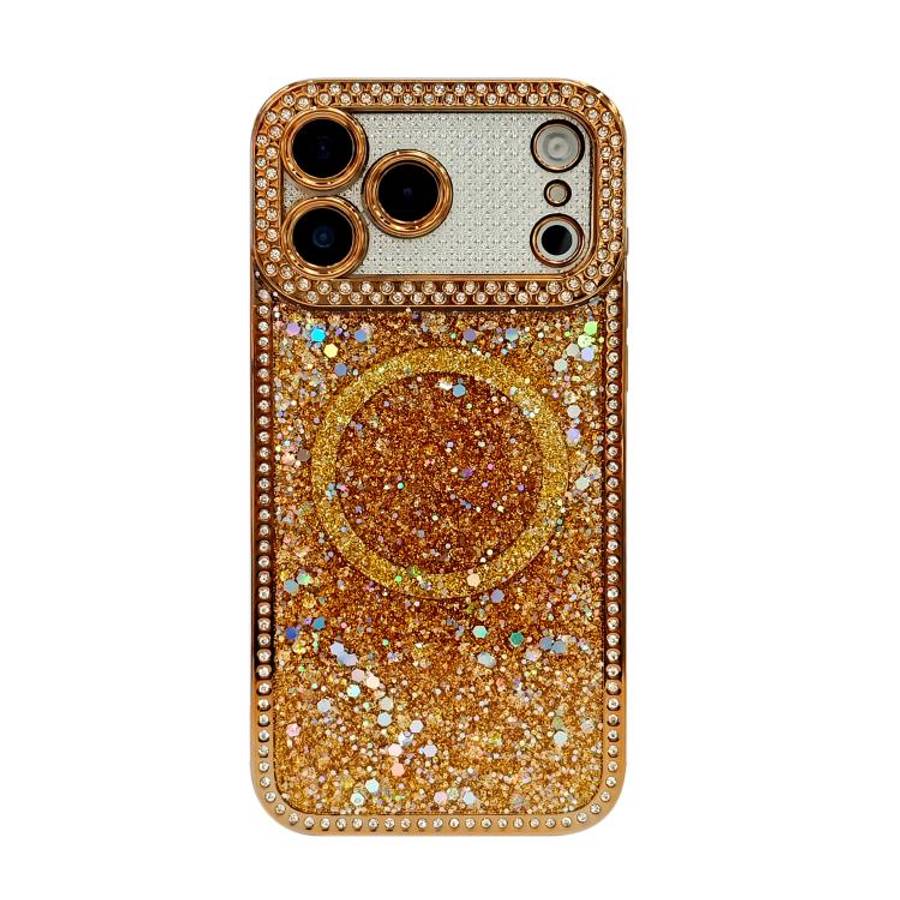 Diamond Sequins Glitter MagSafe Electroplating Phone Case, For iPhone 15 Pro, For iPhone 15 Plus,...