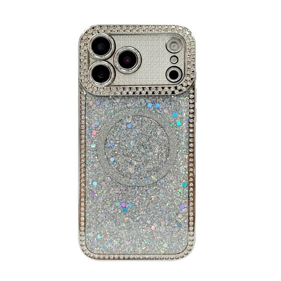 Diamond Sequins Glitter MagSafe Electroplating Phone Case, For iPhone 15 Pro, For iPhone 15 Plus,...