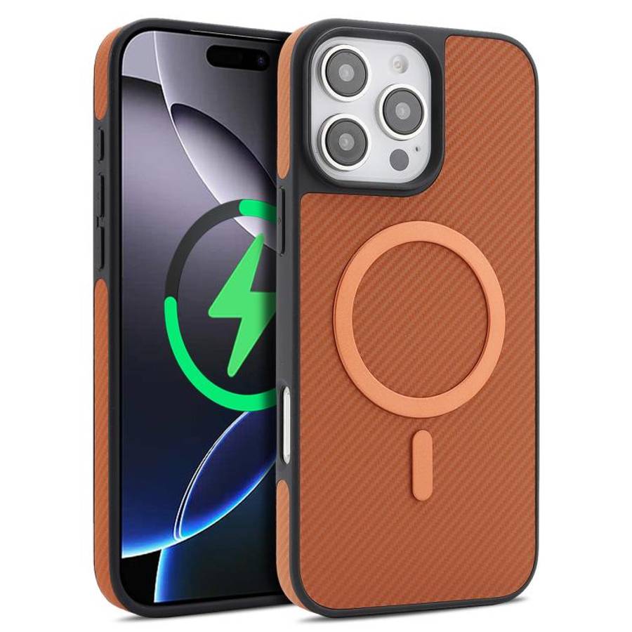 Carbon Fiber MagSafe Phone Case, For iPhone 16, For iPhone 15 Pro Max, For iPhone 15 Pro, For iPh...