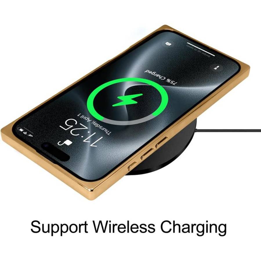 Right Angle Square Electroplated CD Pattern TPU MagSafe Phone Case, For iPhone 17 Pro Max, For iP...