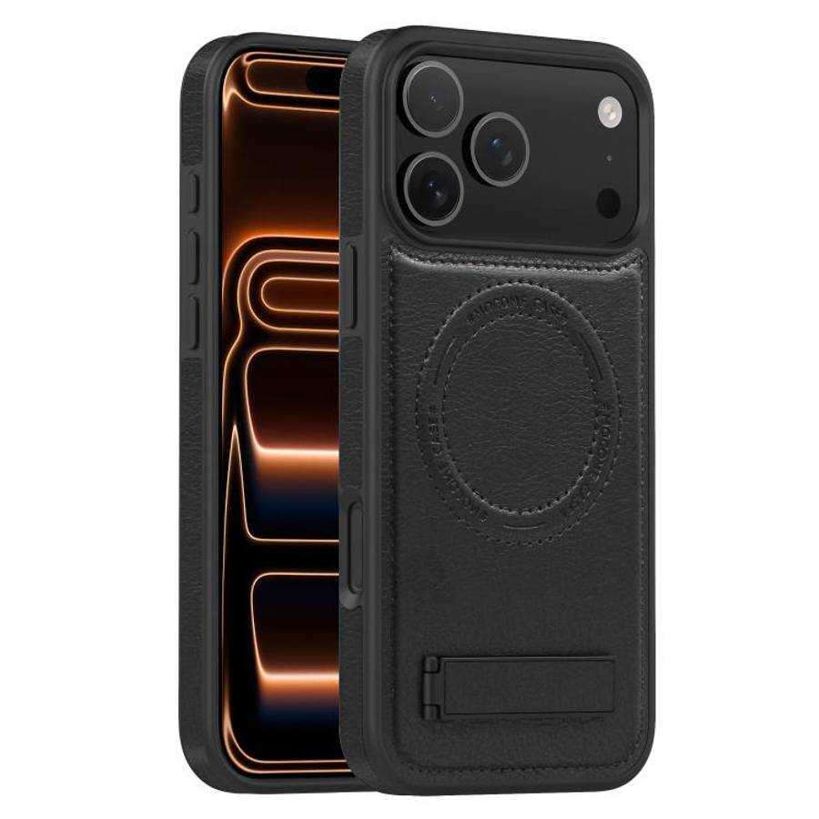 Multi-function Holder MagSafe PU Phone Case, For iPhone 17 Pro Max, For iPhone 17 Pro, For iPhone...
