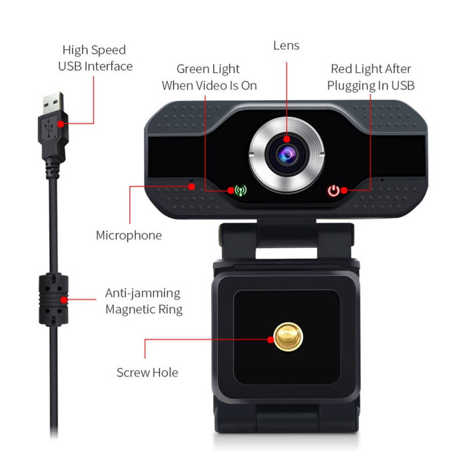 HD 1080P Webcam Built-in Microphone Smart Web Camera USB Streaming Beauty Live Camera for Compute...