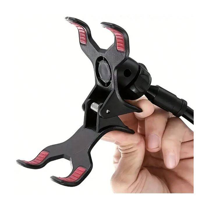 Flexible Lazy Mobile Phone Holder, Flexible Gooseneck Long Arm Clip (Black)