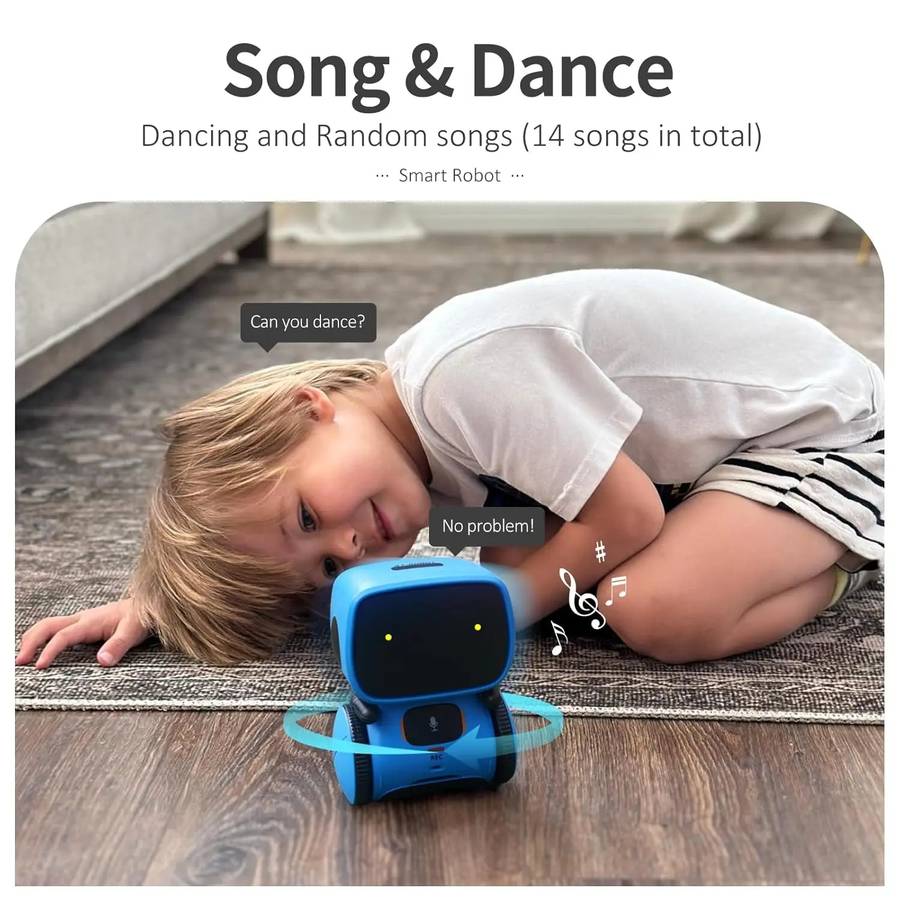 Interactive Smart Robot Toy  Talking, Singing, Dancing & Voice-Controlled Companion for Kids
