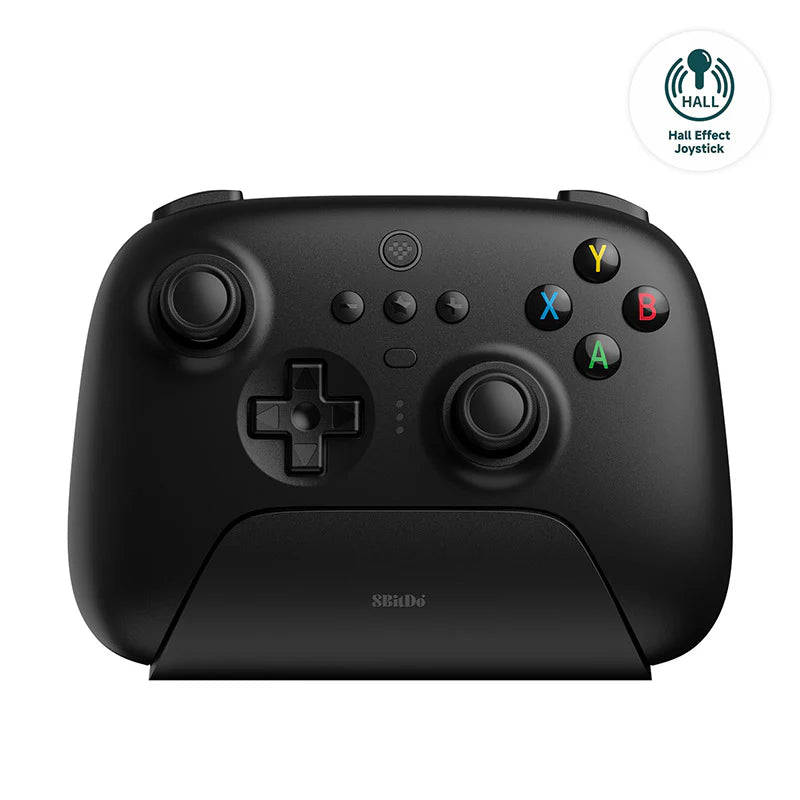 8BitDo Ultimate 2.4G Gaming Controller with Charging Dock (Hall Effect Joysticks) Black