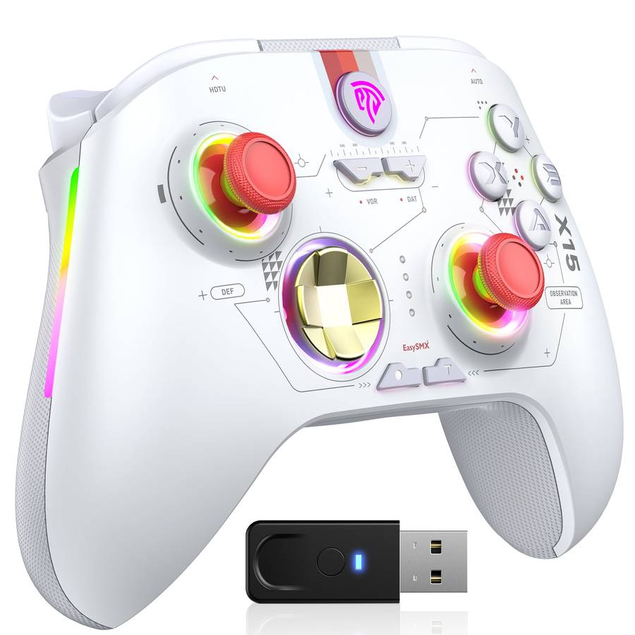 EasySMX X15 Wireless RGB Controller  Hall Effect Joystick & Trigger for Windows / Steam / Swit...