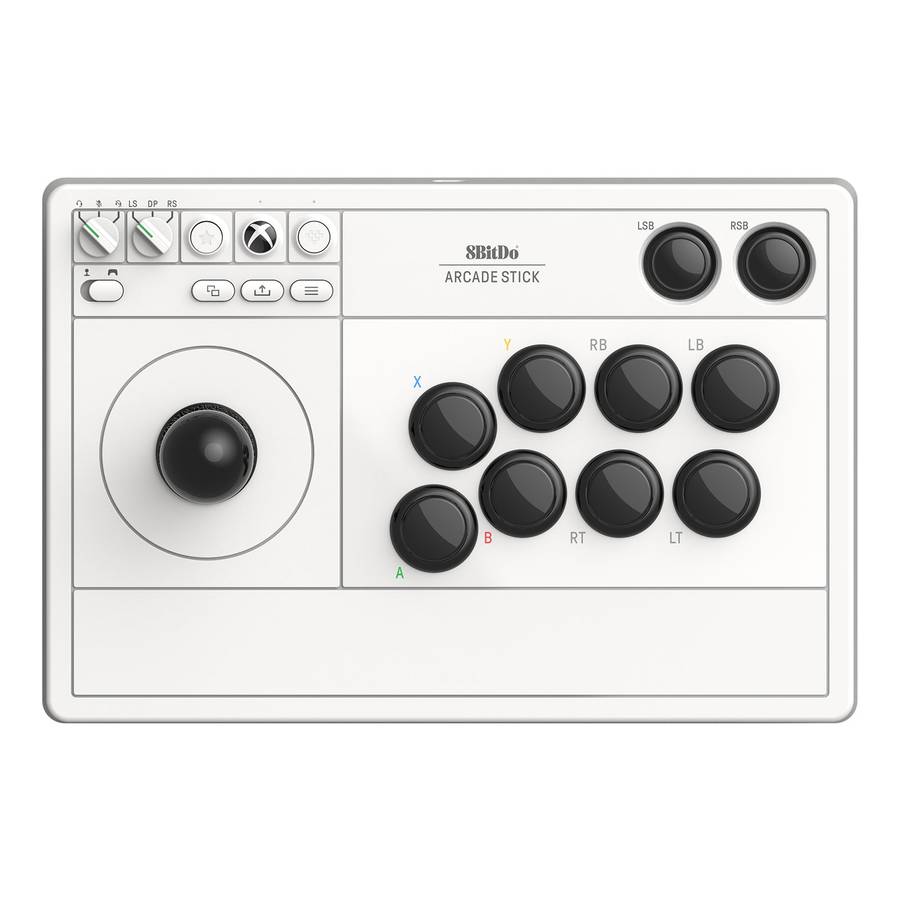 8BitDo Retro Arcade Stick for Xbox & Windows 10 Devices White