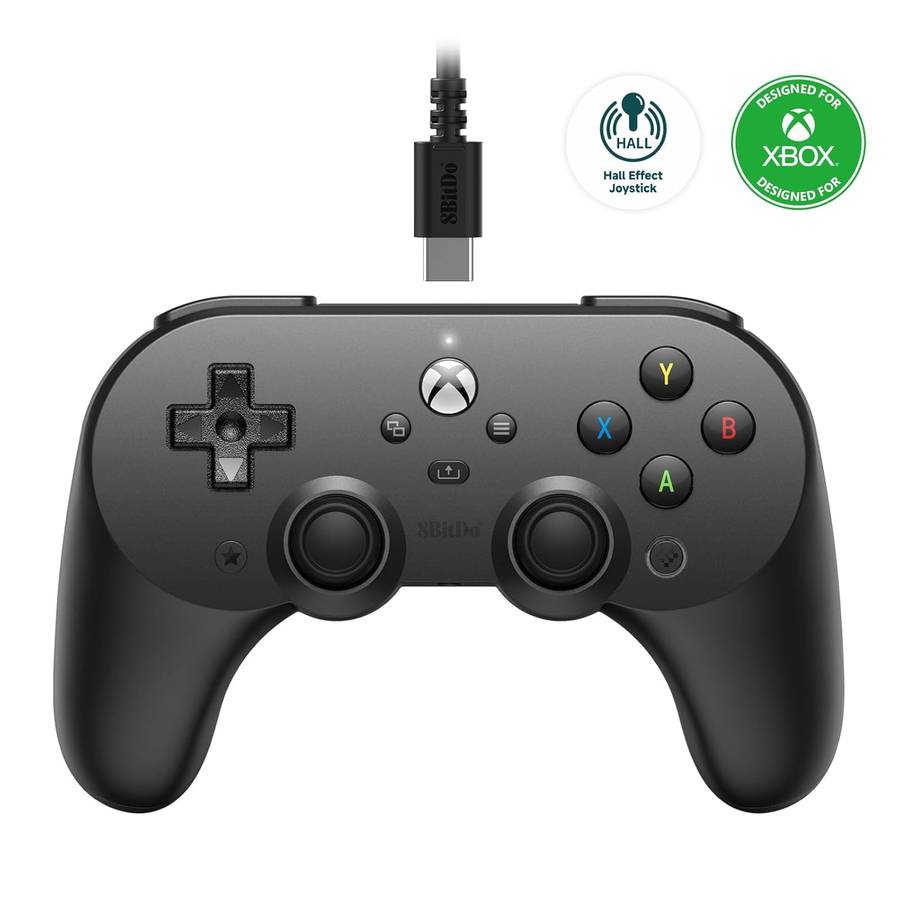 8Bitdo Pro 2 Wired Controller for Xbox Hall Effect Edition Black
