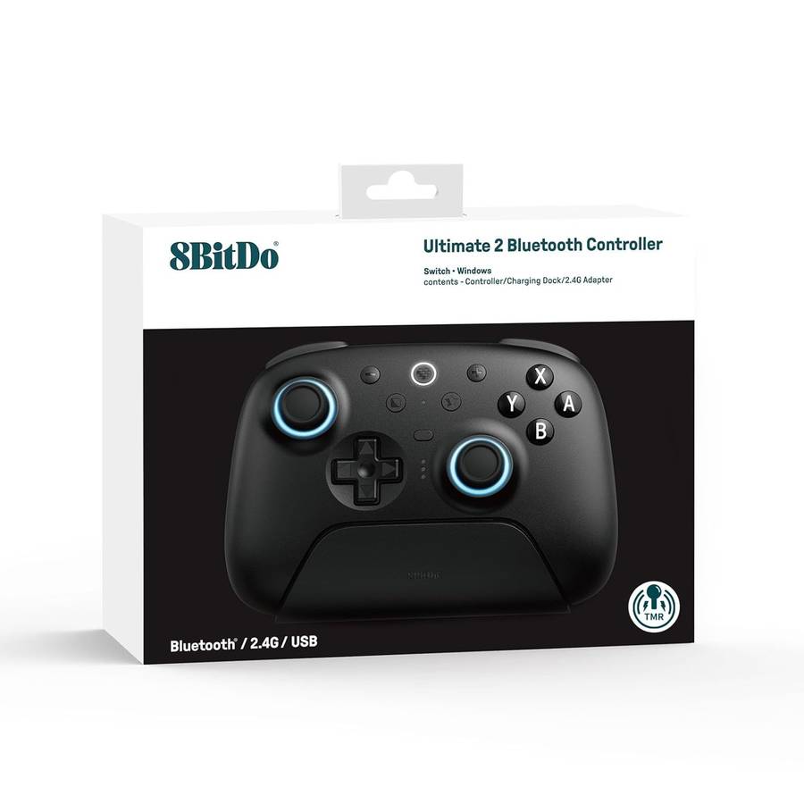 8BitDo Ultimate 2 Bluetooth Controller Compatible With Switch & Windows Black