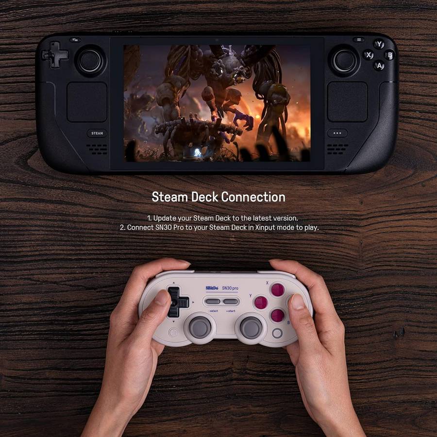 8BitDo SN30 Pro Bluetooth Controller Hall Effect Joystick Gray