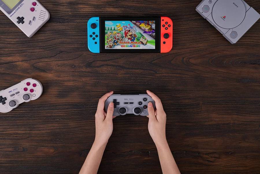 8BitDo SN30 Pro Bluetooth Controller Hall Effect Joystick Gray