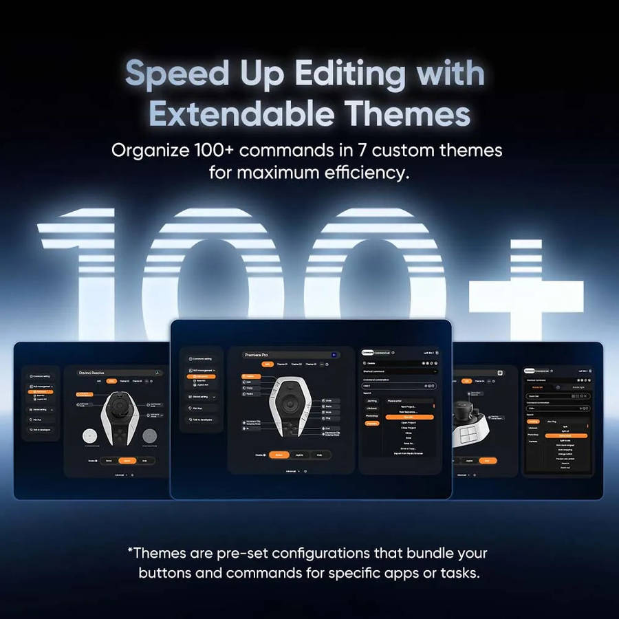 XPPen Pilot Pro Editing Console Wireless Shortcut Keyboard for Video & Photo Editing