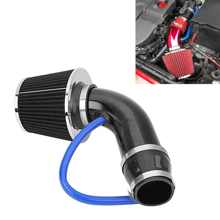 Universal High Performance Cold Air Intake Cone Filter Kit 76mm Diameter Black