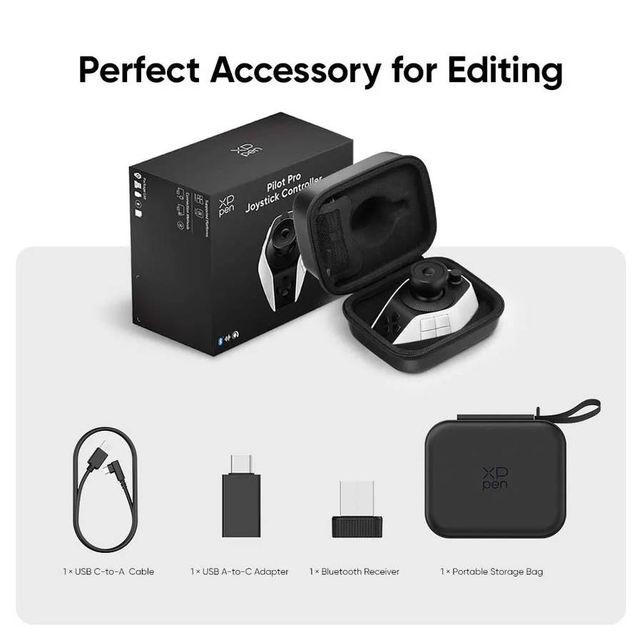 XPPen Pilot Pro Editing Console Wireless Shortcut Keyboard for Video & Photo Editing
