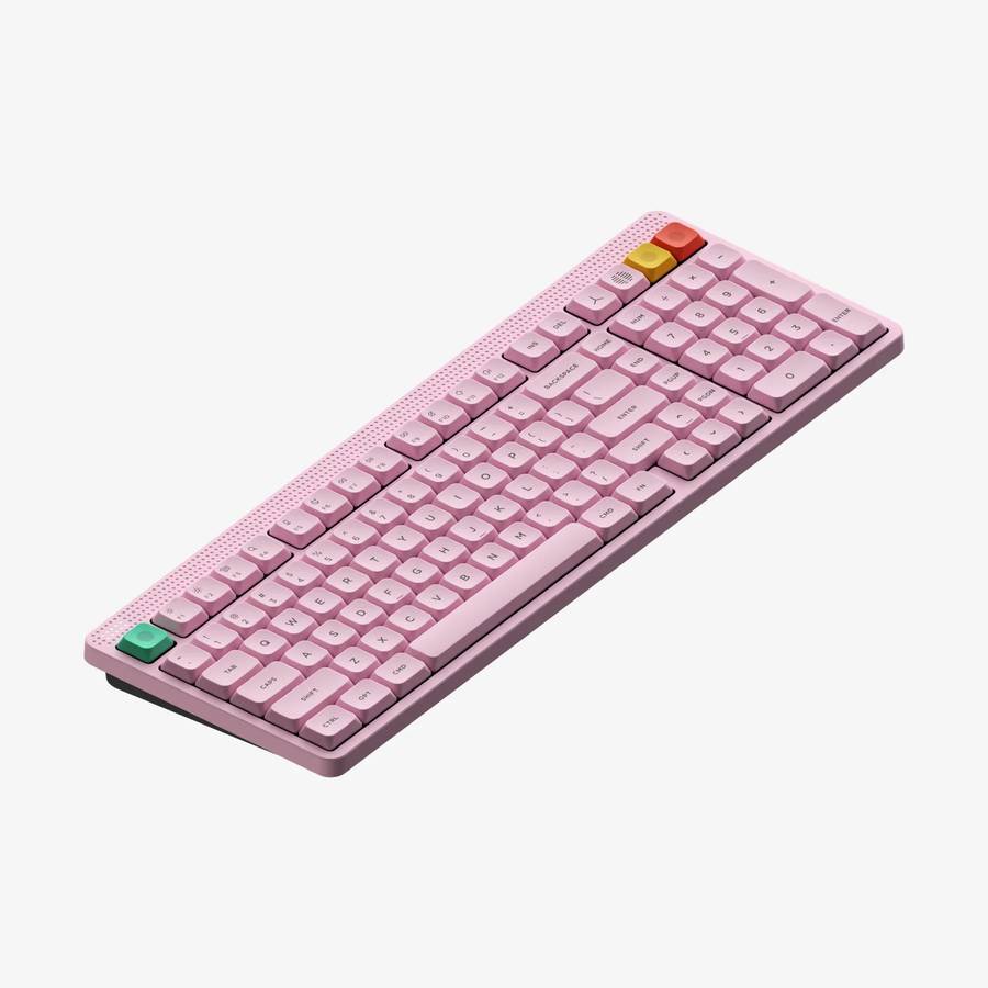 NuPhy Node 100 Low Profile Wireless Mechanical Keyboard Pink Blush Nano Switches