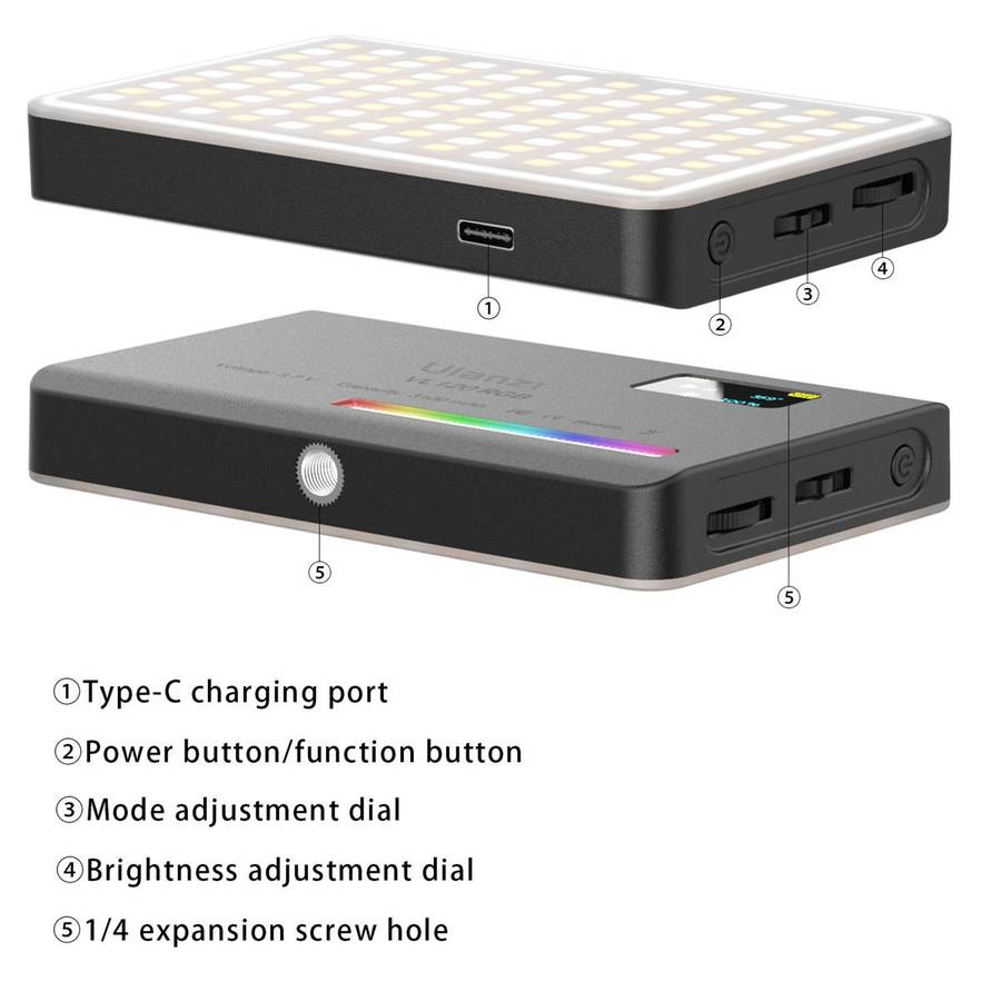 Ulanzi VIJIM VL-120 RGB Video Camera Pocket Size Light