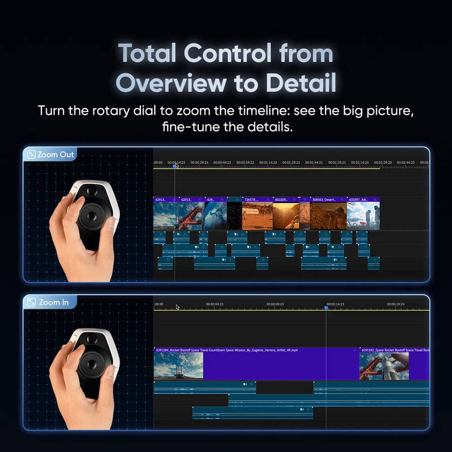 XPPen Pilot Pro Editing Console Wireless Shortcut Keyboard for Video & Photo Editing