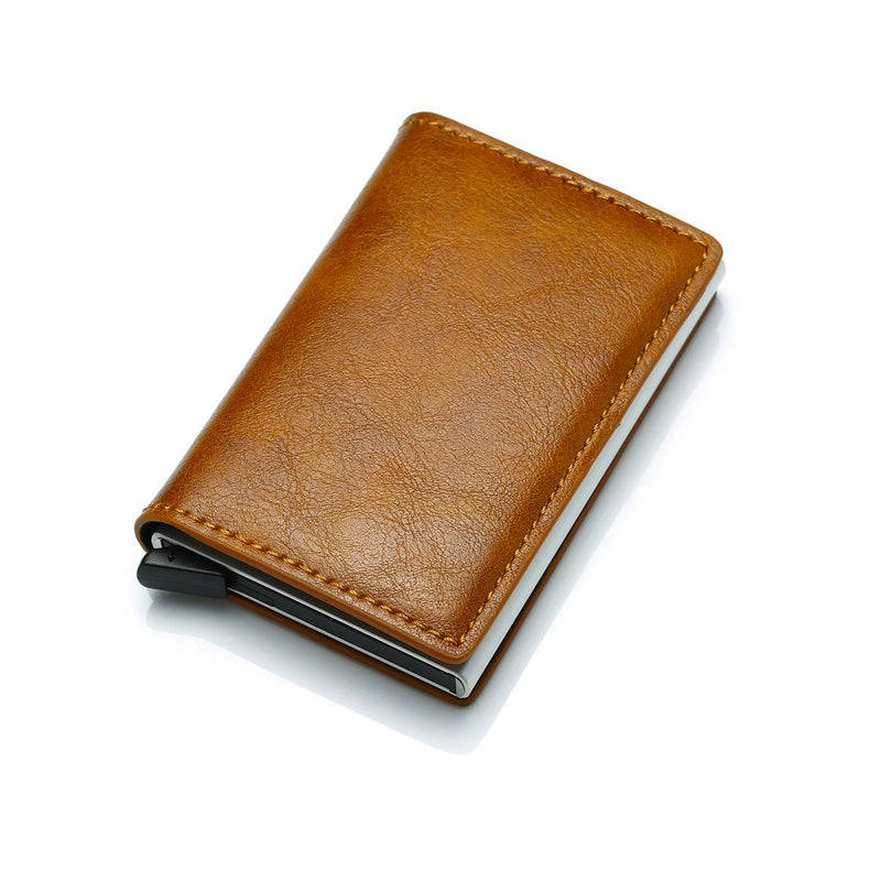 Credit Card Pop Up Wallet Light Brown