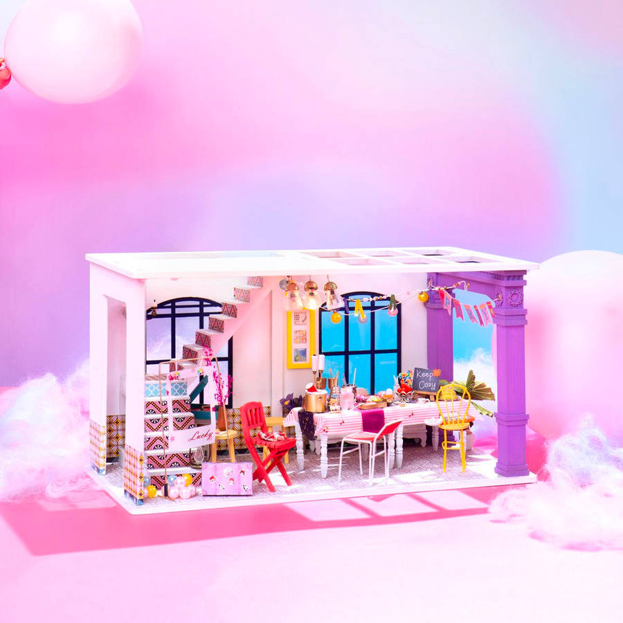 Robotime Party Time DIY Miniature Dollhouse Kit