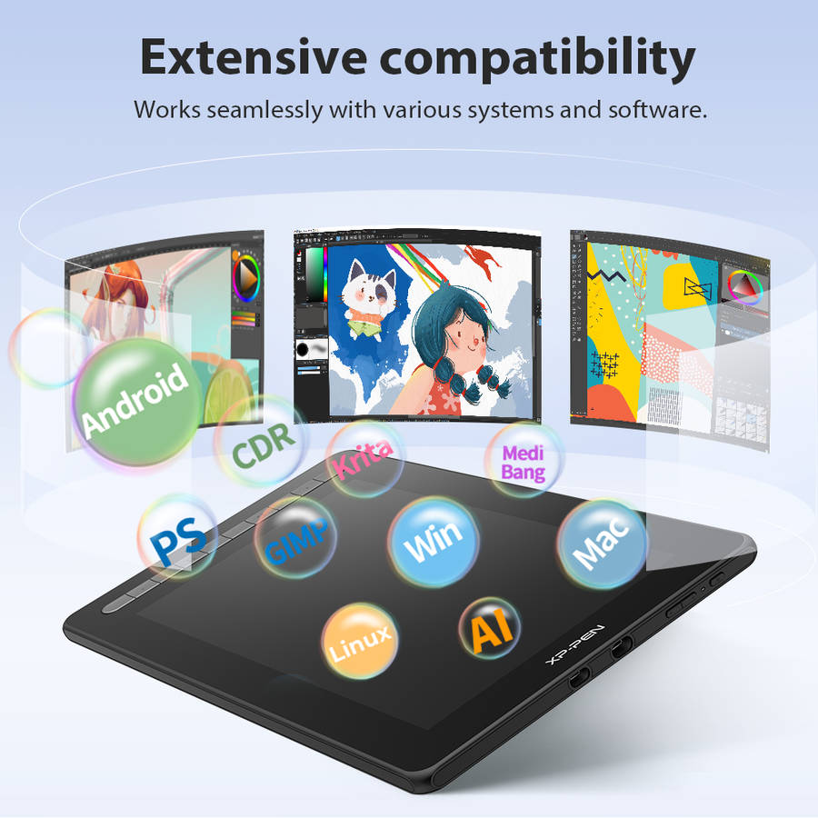 XPPen Deco M Graphics Drawing Tablet Black