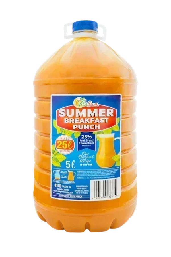 Vita Sun 2 X 5L Summer Breakfast Punch Summer Range (Sold 2 X 5 L Per Case)