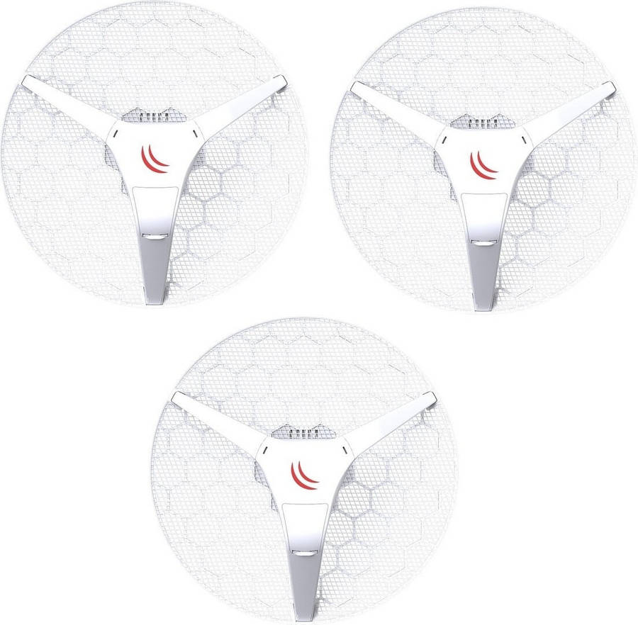 MikroTik LHG 5 - 5GHz Outdoor grid CPE - 3 pack