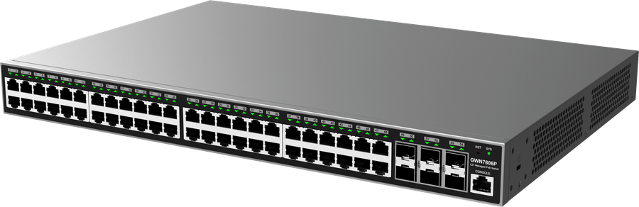 Grandstream Enterprise L2 48 port Managed GbE PoE+ Switch 400W | GWN7806P