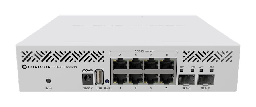 MikroTik CRS310-8G+2S+IN 8 Port 2.5Gbe Cloud Router Switch with SFP+