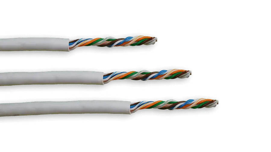 Essential CAT5e Indoor Ethernet Cable 305m Grey Solid Copper UTP Pull Box | CAT5-305-GEN-SC