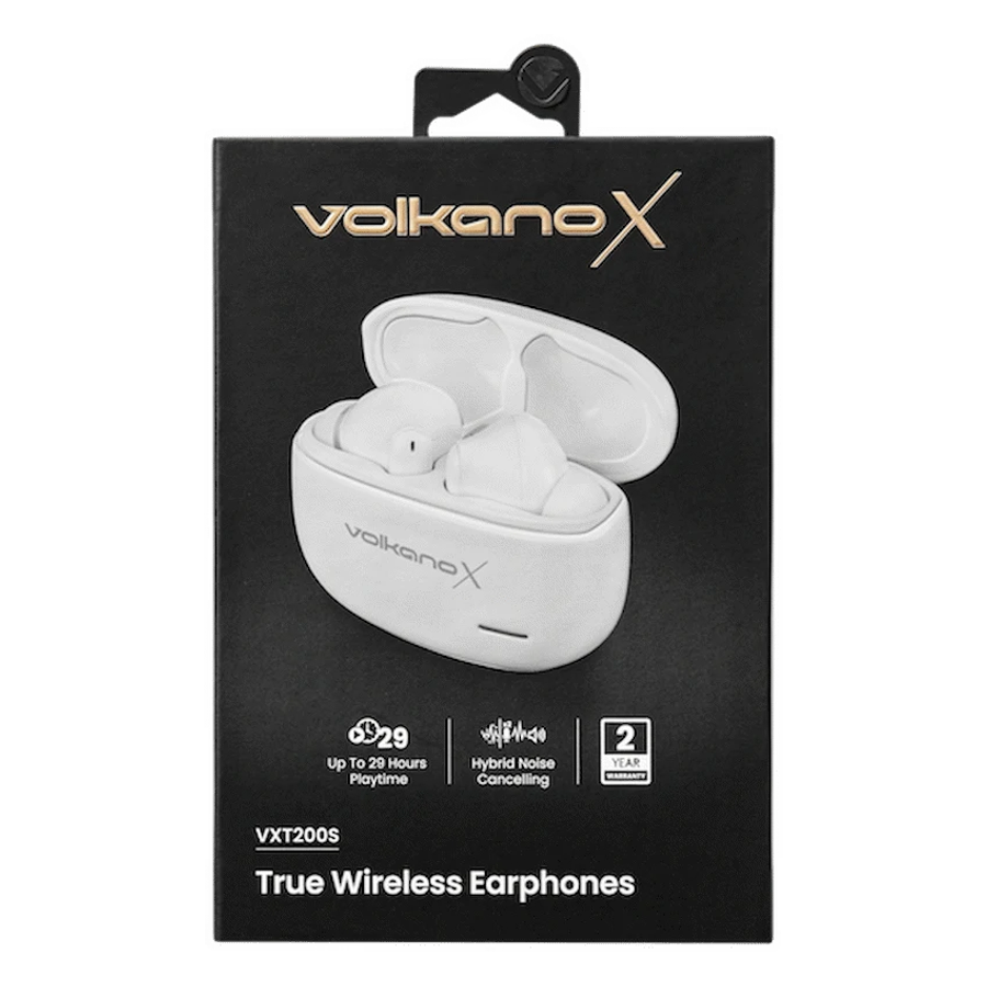 VolkanoX VXT200S Hybrid ANC TWS Earphones - White