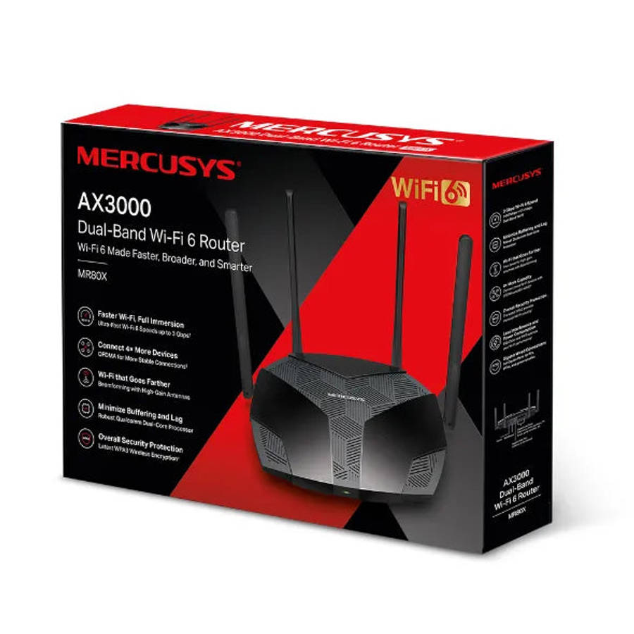 Mercusys AX3000 Wi-Fi 6 Mesh Router | MRC-MR80X