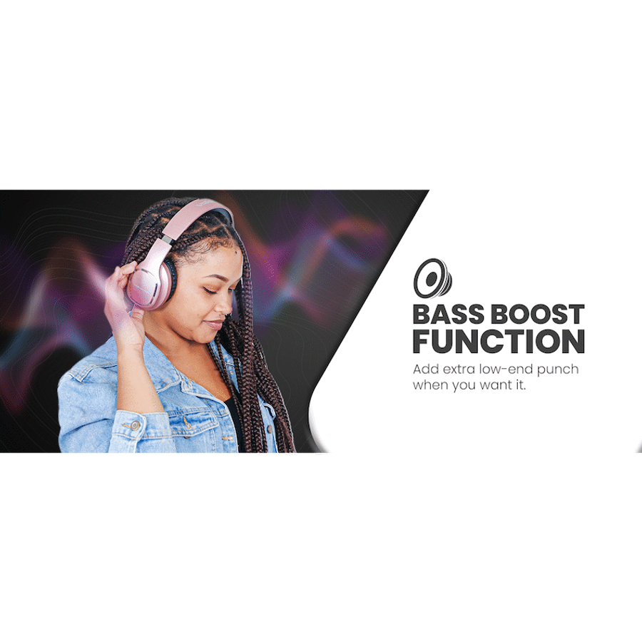 Volkano Phonic Series Bluetooth Full-Size Headphones - Rose Gold