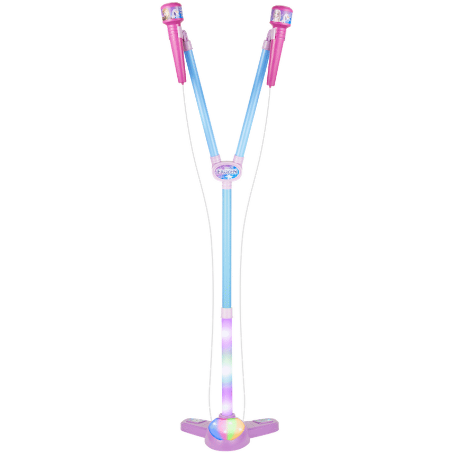 Disney Frozen Double Karaoke Mic Stand with Colourful Lights