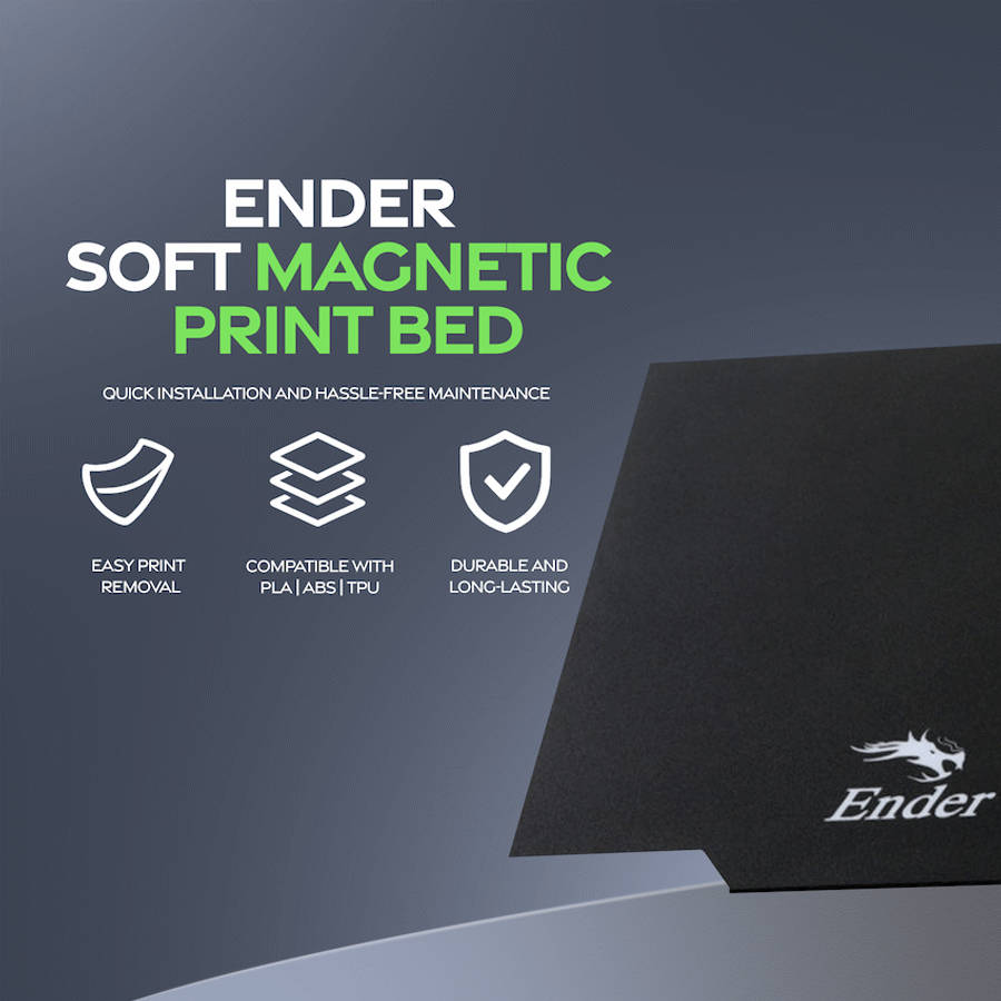 Ender Soft Magnetic Bed - 235x235 Ender-3 V2_Ender-3_Ender-3_KR_Ender-3 Pro_Ender-3S_CR20_CP-01_