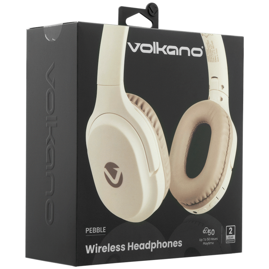 Volkano Pebble Series Bluetooth Headphones - Khaki