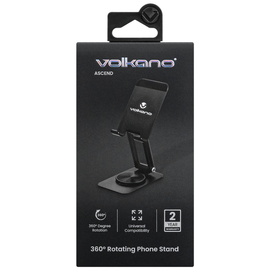 Volkano Ascend Series 360deg Rotating Phone Stand - Black