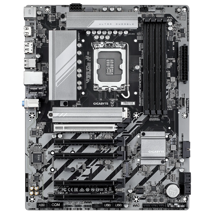 GIGABYTE Intel® B860 Chipset for LGA 1851; 4x DDR5; 2x M2; HDMI/DP ; ATX