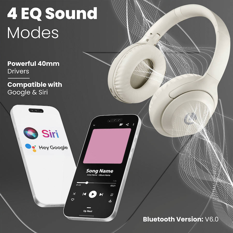 Volkano Cosmic 2 Series Bluetooth Headphone - Nude