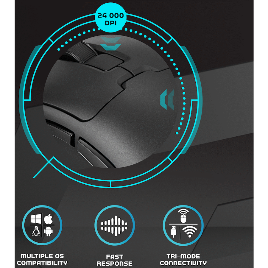Volkano gaming Arc Ultra-Lightweight Rechargeable Gaming Mouse