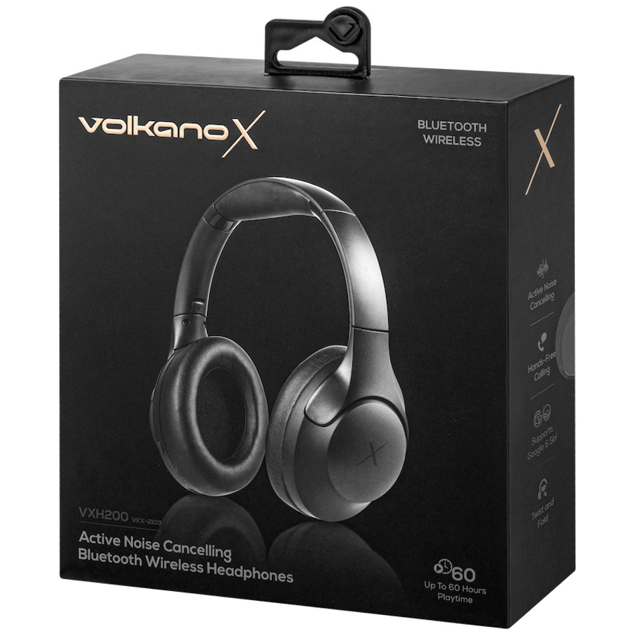 VolkanoX VXH200 Bluetooth Headphones with ANC - Black