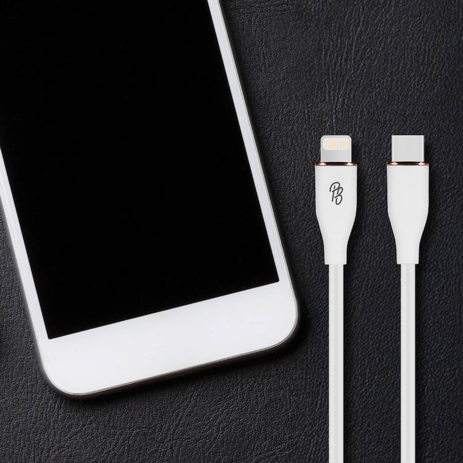 Pro Bass FlexiCord Series 2m 27w Type-C to Lightning Charging Cable - White