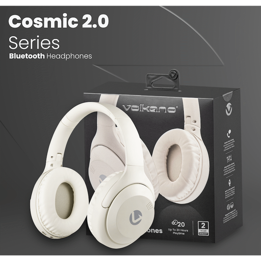 Volkano Cosmic 2 Series Bluetooth Headphone - Nude