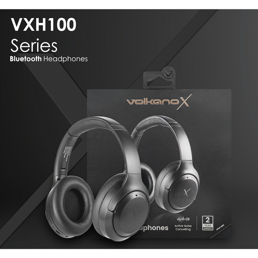 VolkanoX VXH100 Bluetooth Headphones with ANC  - Black
