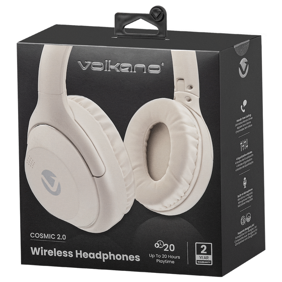 Volkano Cosmic 2 Series Bluetooth Headphone - Nude