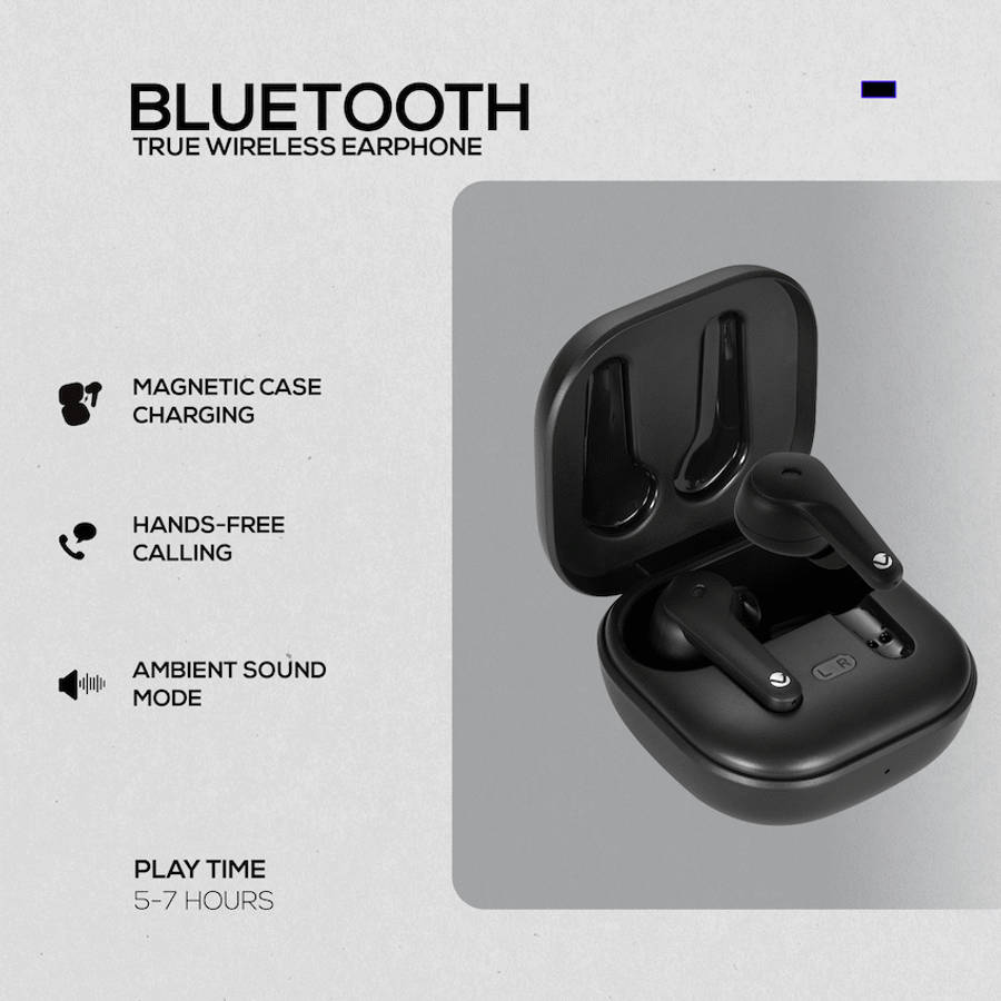 Volkano Silento ANC Series True Wireless + Charging Case - Black