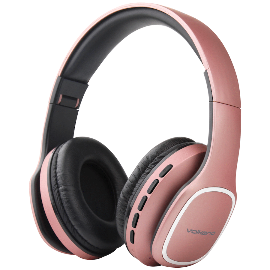 Volkano Phonic Series Bluetooth Full-Size Headphones - Rose Gold
