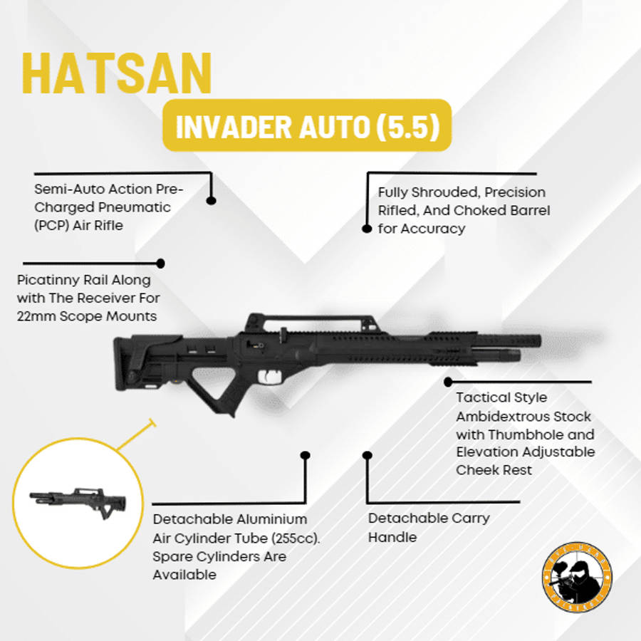 HATSAN AIRRIFLE INVADER AUTO 5,5mm
